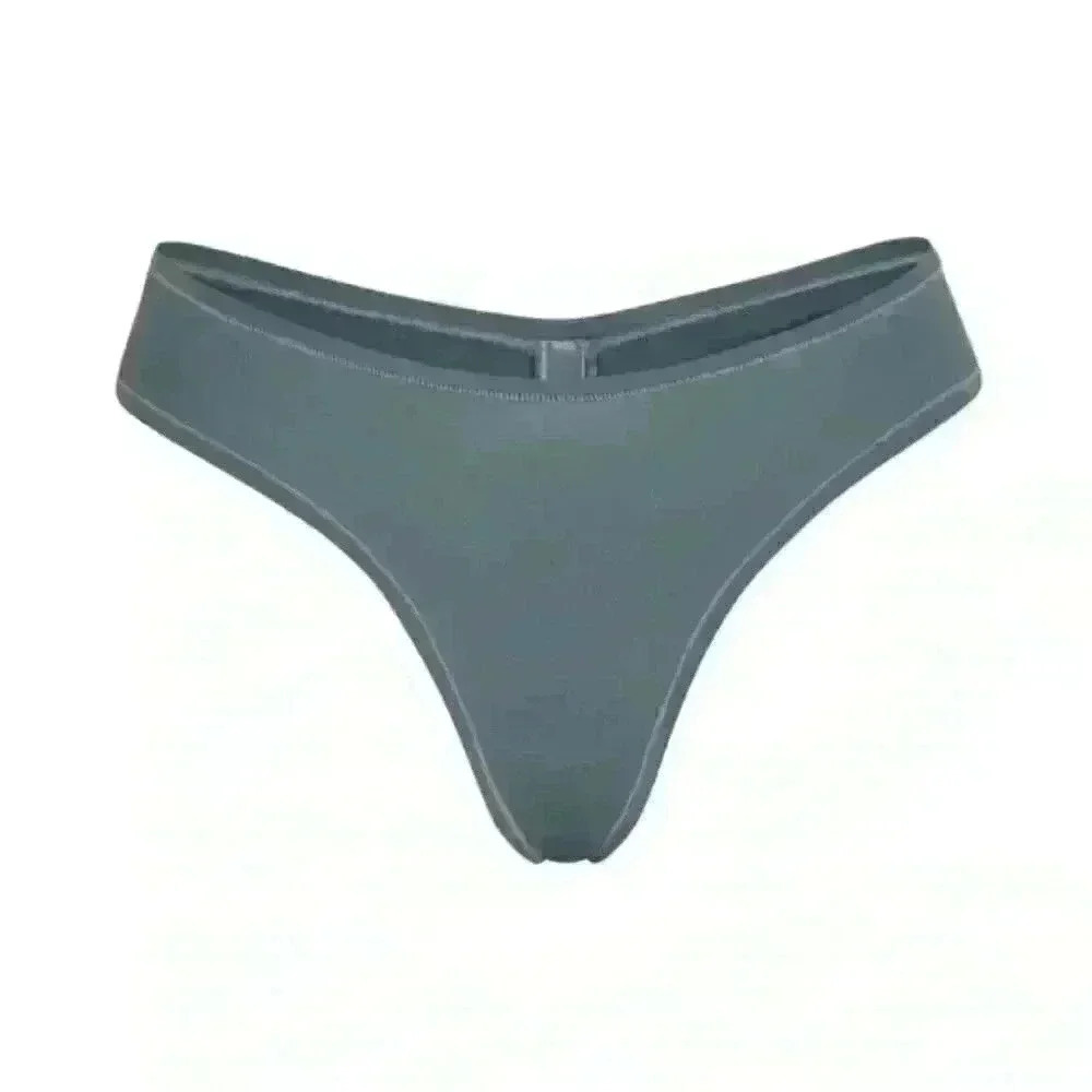 SKIMS COTTON JERSEY DIPPED THONG KYANITE SIZE 2X